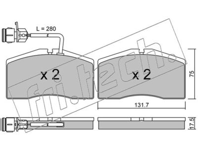 fri.tech. 907.1 Тормозные колодки и сигнализаторы для AUDI A8 D2 (4D2, 4D8) S8 quattro