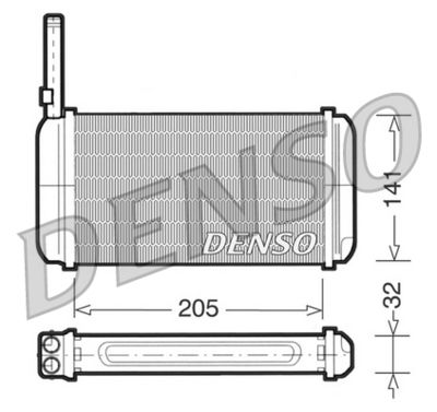 DENSO DRR10002 Радіатор пічки 