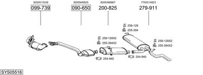 Układ wydechowy BOSAL SYS05518
