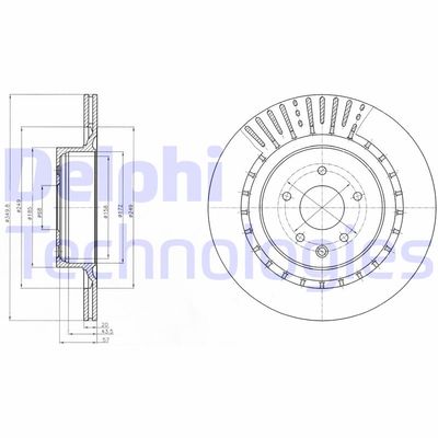 Bromsskiva DELPHI BG4230C