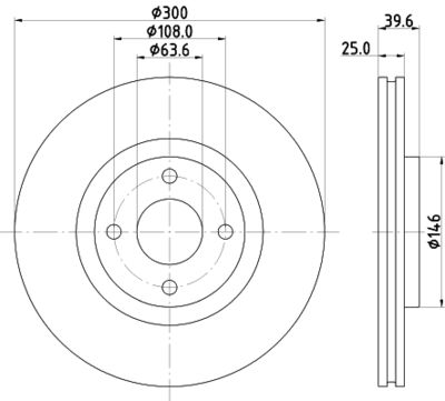 Тормозной диск HELLA 8DD 355 132-721 для FORD ECOSPORT