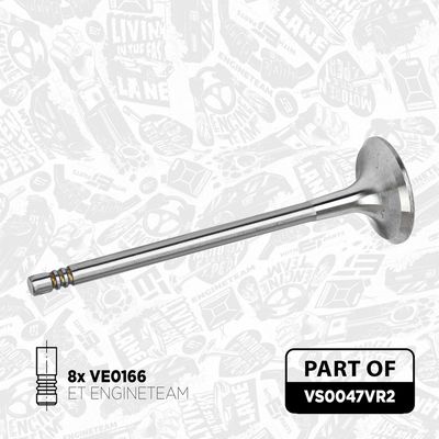 SET SUPAPE SUPAPă ADMISIE/EVACUARE ET ENGINETEAM VS0047VR2 1