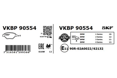 SET PLACUTE FRANA FRANA DISC SKF VKBP90554 2