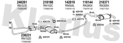 Układ wydechowy KLARIUS 720391E