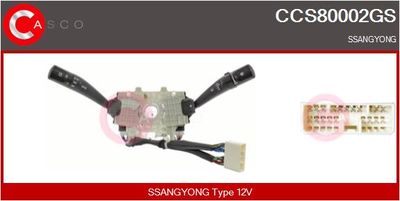 Выключатель на рулевой колонке CASCO CCS80002GS для SSANGYONG REXTON