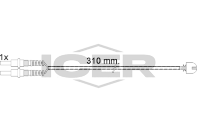 предупредителен контактен сензор, износване на накладките ICER 610496 E C