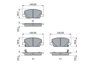 Brake Pad Set, disc brake 0 986 424 896