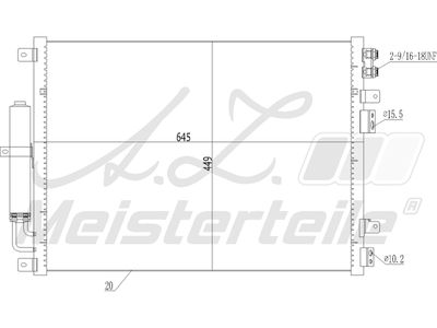 кондензатор, климатизация A.Z. Meisterteile AZMT-45-030-1241