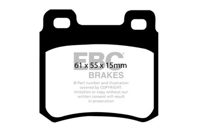 Комплект тормозных колодок, дисковый тормоз EBC Brakes DP3671C для MERCEDES-BENZ C-CLASS