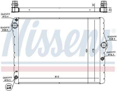 RADIATOR RACIRE MOTOR NISSENS 60779 5