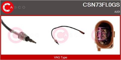 Čidlo, teplota výfukových plynů CASCO CSN73FL0GS