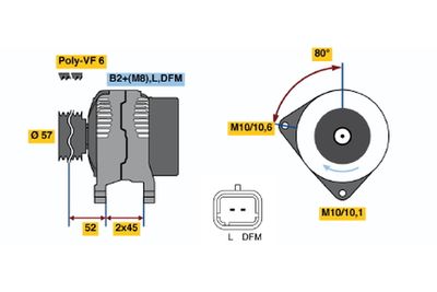 GENERATOR BOSCH 0121715101 4