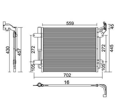 Конденсатор, кондиционер PowerMax 7110384 для VW TIGUAN