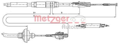 Трос, управление сцеплением METZGER 10.3149 для VW TRANSPORTER