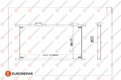 Конденсатор, кондиционер EUROREPAR 1609636080 для FORD KA