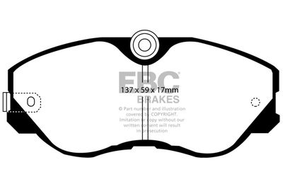 Комплект тормозных колодок, дисковый тормоз EBC Brakes DP2736 для NISSAN 300ZX