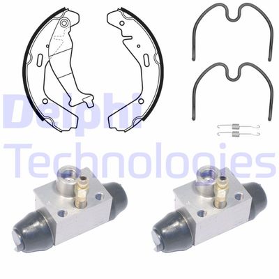 DELPHI KP1109 Ремкомплект барабанных колодок для OPEL AGILA (A) (H00) 1.3 CDTI (F68)