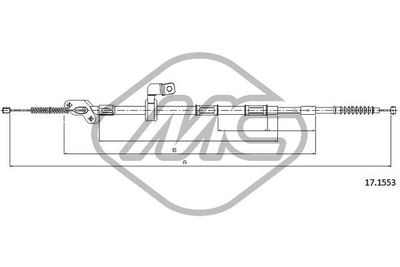 Тросик, cтояночный тормоз Metalcaucho 83517 для TOYOTA RAV 4