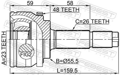 Joint Kit, drive shaft 6510-004A48