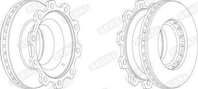 Brake disc Links/Rechts (377mmx45mm) past: BPW SKH 01.98-