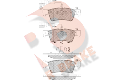Комплект тормозных колодок, дисковый тормоз R BRAKE RB1815-203 для VW TOUAREG