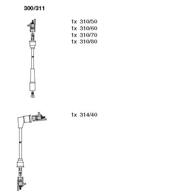 Комплект проводов зажигания BREMI 300/311 для LANCIA BETA