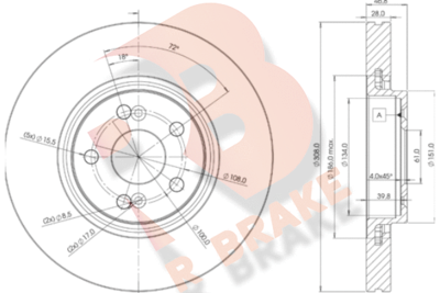 R BRAKE 78RBD22317 Тормозные диски для RENAULT ESPACE IV (JK0/1_) 2.0 (JK0A, JK1D, JK0N) R BRAKE 78RBD22317 Тормозные диски для RENAULT ESPACE IV (JK0/1_) 2.0 (JK0A, JK1D, JK0N)