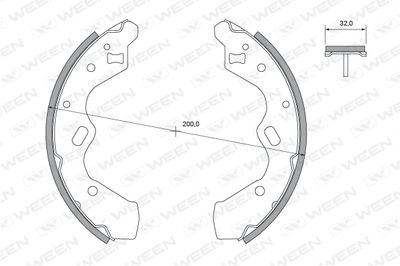 Комплект тормозных колодок WEEN 152-2431 для MAZDA DEMIO