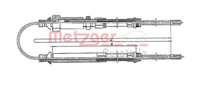 Тросик, cтояночный тормоз METZGER 1171.10 для FIAT TALENTO