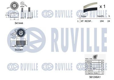 SET POMPA APA + CUREA DINTATA RUVILLE 5503031 1