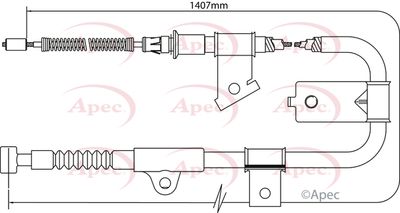 Cable Pull, parking brake APEC CAB1309