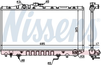 RADIATOR RACIRE MOTOR NISSENS 647361