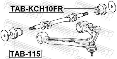 Mounting, control/trailing arm TAB-115