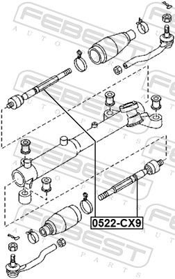 0522-CX9 FEBEST Рулевая тяга FEBEST 