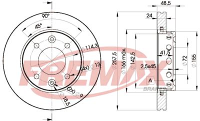 Тормозной диск FREMAX BD-3248 для KIA CLARUS