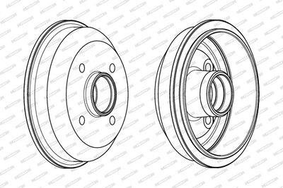 BREMSTROMMEL FERODO FDR329715 2
