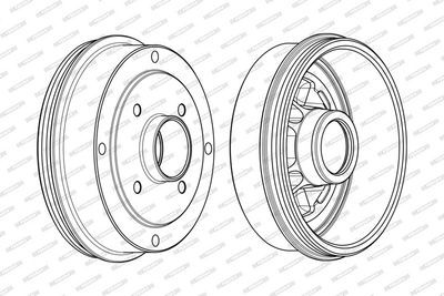 BREMSTROMMEL FERODO FDR329224 2