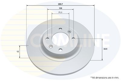 Brzdový kotouč COMLINE ADC2729