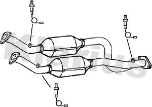 KLARIUS 321820 Катализатор  для LAND ROVER RANGE ROVER II (P38A) 3.9 4x4
