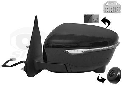 Наружное зеркало VAN WEZEL 3391827 для NISSAN QASHQAI