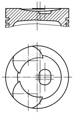 Поршень MAHLE 001 92 04 для MERCEDES-BENZ HENSCHEL