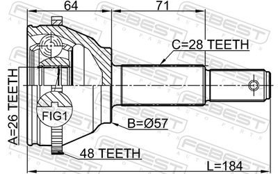 Joint Kit, drive shaft 2110-FYA48