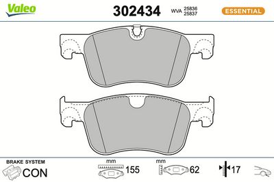 BREMSBELAGSATZ SCHEIBENBREMSE