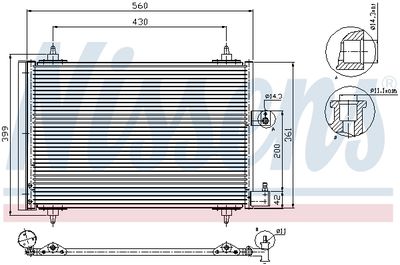 CONDENSATOR CLIMATIZARE NISSENS 94534 5