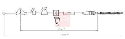 APEC Cable Pull, parking brake CAB1838