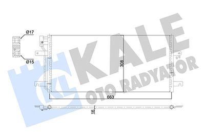 Конденсатор, кондиционер KALE OTO RADYATÖR 353140 для VW CALIFORNIA