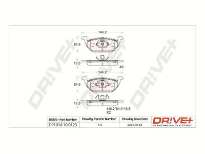 Dr!ve+ DP1010.10.0123 Тормозные колодки и сигнализаторы  для SKODA CITIGO (Шкода Китиго)