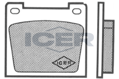 Комплект тормозных колодок, дисковый тормоз ICER 180012 для TRIUMPH HERALD