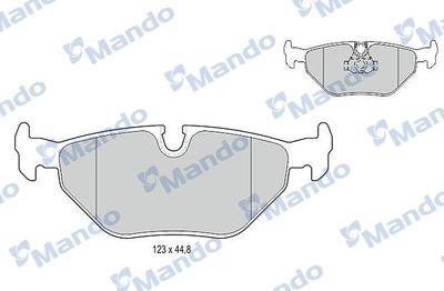 Комплект тормозных колодок, дисковый тормоз MANDO MBF015120 для ALPINA B10