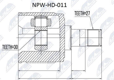 NTY NPW-HD-011 ШРУС  для HONDA CROSSROAD (Хонда Кроссроад)